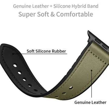 OUHENG Premium Sweatproof Apple Watch Band for All Models