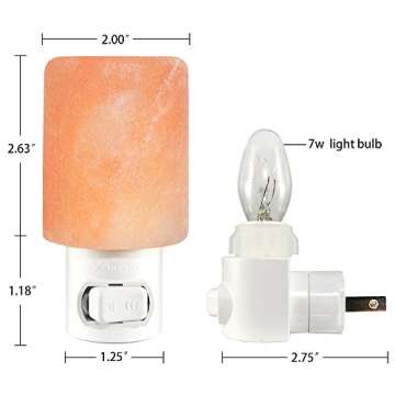 Venhoo Himalayan Salt Lamp for Bedroom Decoration and Lighting