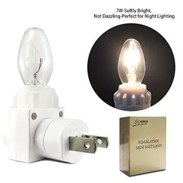 Venhoo Himalayan Salt Lamp for Bedroom Decoration and Lighting