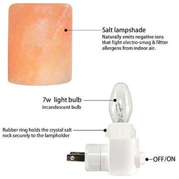 Venhoo Himalayan Salt Lamp for Bedroom Decoration and Lighting