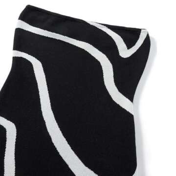 Argeousgor Y2k Knit Mini Short Dress for Women Hollow Out Sleeveless Off Shoulder Backless Summer Bodycon Dress(02-Black,S)