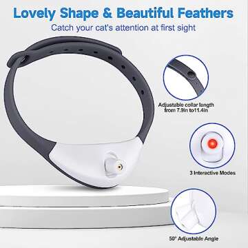 KXK Automatic Cat Laser Toys - Wearable Interactive Cat Toys for Indoor Cats Kitty Dogs, Kitten Exer...