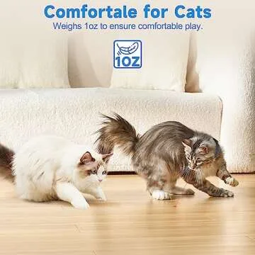 KXK Automatic Cat Laser Toys - Wearable Interactive Cat Toys for Indoor Cats Kitty Dogs, Kitten Exercise Collar Toys, Cat Enrichment, USB Rechargeable Black