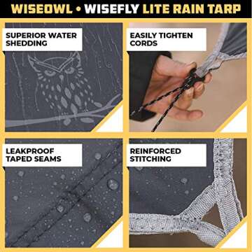 Wise Owl Hammock Tarp for Ultimate Weather Protection