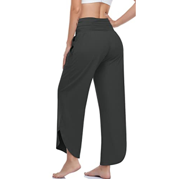 UEU Women's Comfy Wide Leg Yoga Pants with Pockets