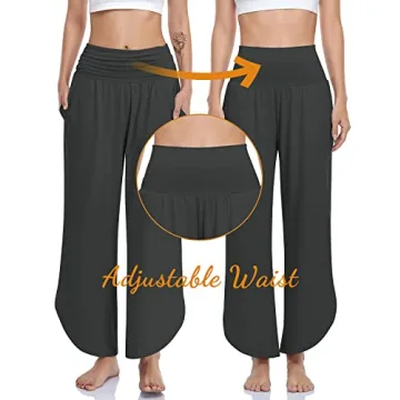 UEU Women's Comfy Wide Leg Yoga Pants with Pockets