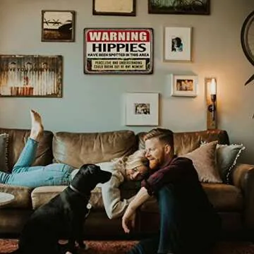 Hippie Metal Tin Sign Funny Welcome Decorative Wall Plaque