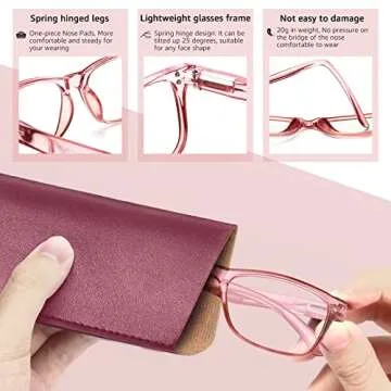 Fetrrc Reading Glasses Blue Light Blocking, Computer Readers for Women/Men, Anti Glare/Fatigue Clear Fashion Square Eyeglasses 5 Pairs,Medium( Mix Colors, 1.25)