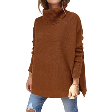 Chic ANRABESS Oversized Turtleneck Sweater for Fall