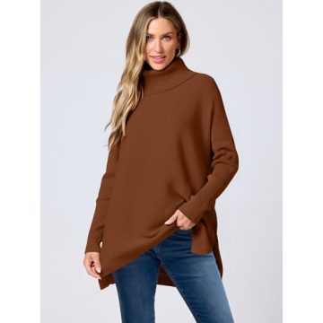 Chic ANRABESS Oversized Turtleneck Sweater for Fall