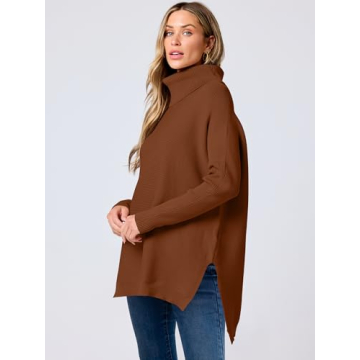 Chic ANRABESS Oversized Turtleneck Sweater for Fall