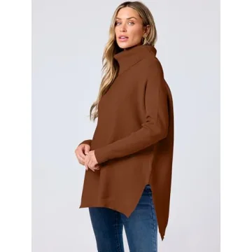 Chic ANRABESS Oversized Turtleneck Sweater for Fall