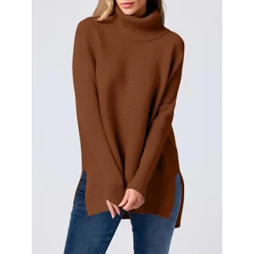 Chic ANRABESS Oversized Turtleneck Sweater for Fall