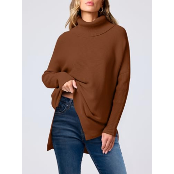 Chic ANRABESS Oversized Turtleneck Sweater for Fall