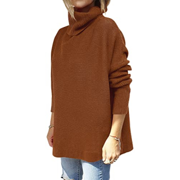 Chic ANRABESS Oversized Turtleneck Sweater for Fall