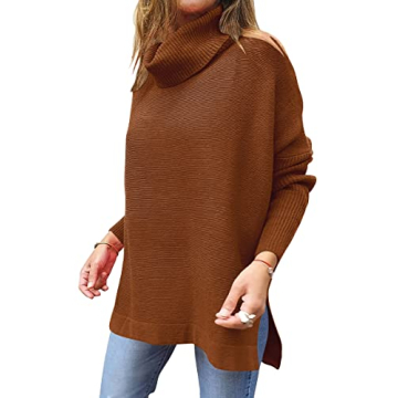 Chic ANRABESS Oversized Turtleneck Sweater for Fall
