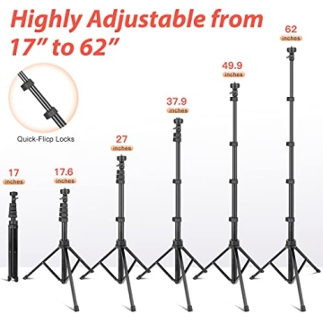 Aureday 10'' Selfie Ring Light with Adjustable Tripod