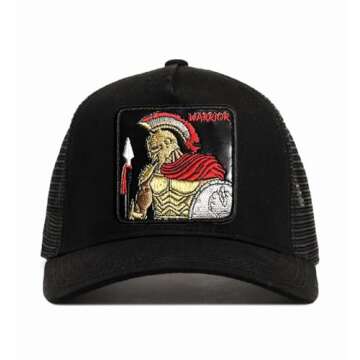 Summer Of "94 - Season 1 - Premium Unisex Adjustable Snapback Mesh Trucker Hat (US, Alpha, One Size, Spartan - Warrior)