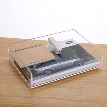 Clear Acrylic Stackable Paper Tray Organizer for Desk