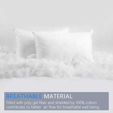 Emolli 18 x 18 Pillow Inserts Set of 4, Throw Pillow Inserts Premium Stuffer Down Alternative,Super Soft Microfiber Filled Decorative Pillow Cushion