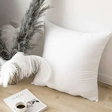 Emolli 18 x 18 Pillow Inserts Set of 4, Throw Pillow Inserts Premium Stuffer Down Alternative,Super Soft Microfiber Filled Decorative Pillow Cushion