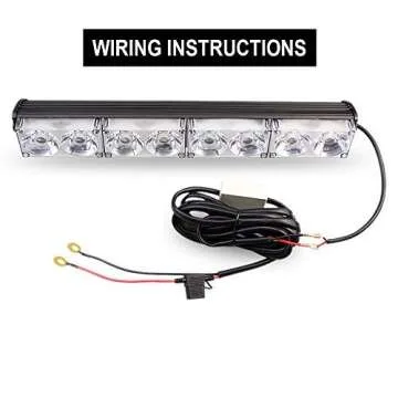 LEADTOPS Heavy Duty LED Light Bar 400Watts Load Wiring Harness Wireless Strobe Wiring Kit ON-Off-Strobe RF Remote Control Switch for 12V Car Truck Work Light Driving Light