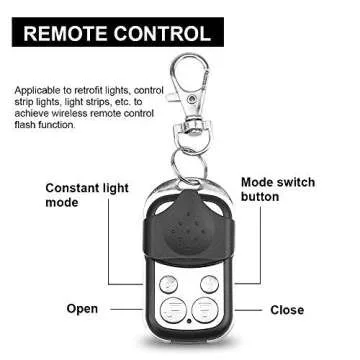 LEADTOPS Heavy Duty LED Light Bar 400Watts Load Wiring Harness Wireless Strobe Wiring Kit ON-Off-Strobe RF Remote Control Switch for 12V Car Truck Work Light Driving Light