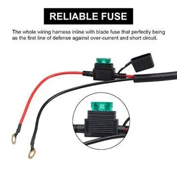 LEADTOPS Heavy Duty LED Light Bar 400Watts Load Wiring Harness Wireless Strobe Wiring Kit ON-Off-Strobe RF Remote Control Switch for 12V Car Truck Work Light Driving Light