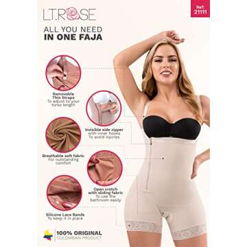 LT.ROSE 21111 Fajas Colombianas for Women’s Tummy Control