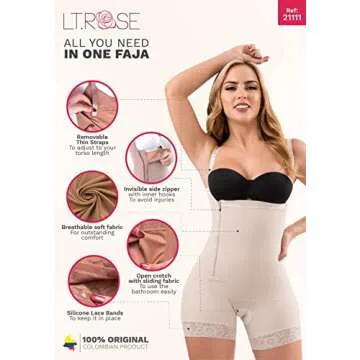 LT.ROSE 21111 Fajas Colombianas for Women’s Tummy Control