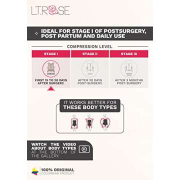 LT.ROSE 21111 Fajas Colombianas for Women’s Tummy Control