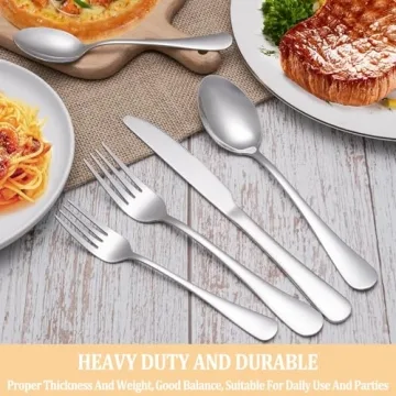 Premium 20 Piece Silverware Set for 4 - Stainless Steel Flatware