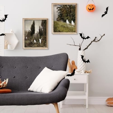 Vintage Ghost Wall Art Prints for Halloween Decor