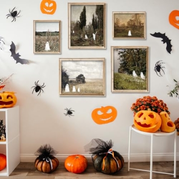 Vintage Ghost Wall Art Prints for Halloween Decor