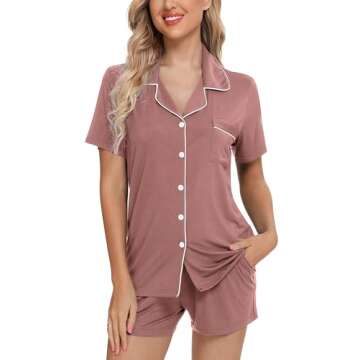 Leikar Womens Maternity Pajamas Postpartum Outfits Sleepwear Shorts Lounge Set