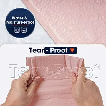 K&MJ 6x10 Bubble Mailer,25 Pc,Sakura Pink Bubble Mailers for Small Business,Padded Envelopes,Tear-Proof Self-Seal Thickened Bubbles Shipping Bags,for Packaging Jewelry,Makeup,Electric Product ect