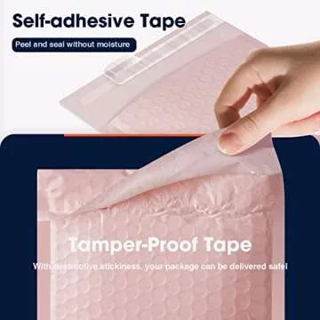 K&MJ 6x10 Bubble Mailer,25 Pc,Sakura Pink Bubble Mailers for Small Business,Padded Envelopes,Tear-Proof Self-Seal Thickened Bubbles Shipping Bags,for Packaging Jewelry,Makeup,Electric Product ect