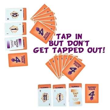 Tapped Four Card Game, 2 to 8 Players - Strategy, Luck, Laughter, Nonstop Fun for Family and Friends