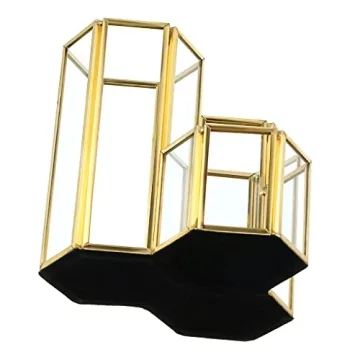 Hipiwe Stylish Glass Makeup Brush Holder for Desk