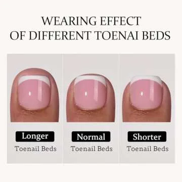 BTArtboxnails SCOATTIPS Toe Nail Tips - White Press On Toenails for Women, 160 Pcs 16 Sizes Soft Gel Toe Nail Press Ons, Soak Off Acrylic Fake Toe Nail Extensions (Include Nail Tips ONLY)