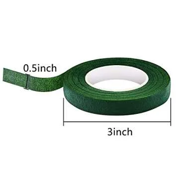 Livder 6 Colors Floral Tapes Flower Adhesives Stem Wrap Tape (Dark Green, Green, Grass Green, White, Brown, Light Brown)