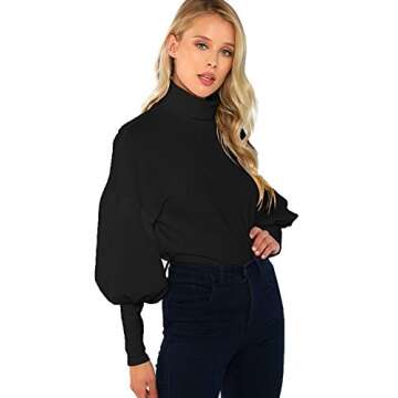 Romwe Casual Soft Black Sweater for Chic Comfort