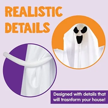 JOYIN 3-Pack Halloween Hanging Ghost Decorations