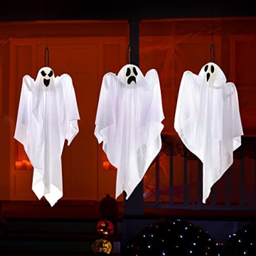 JOYIN 3-Pack Halloween Hanging Ghost Decorations