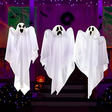 JOYIN 3-Pack Halloween Hanging Ghost Decorations
