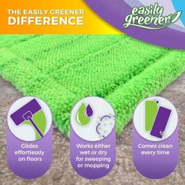 Easily Greener Microfiber Mop Pads for Swiffer WetJet