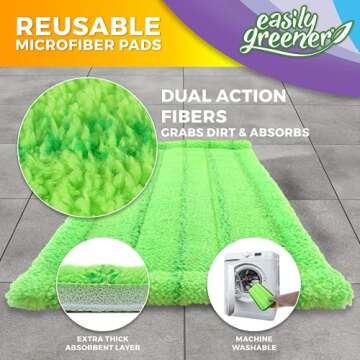 Easily Greener Microfiber Mop Pads for Swiffer WetJet