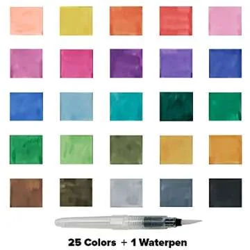 Hippie Crafter 25 Pack Vibrant Watercolor Brush Pens