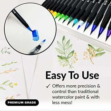 Hippie Crafter 25 Pack Vibrant Watercolor Brush Pens