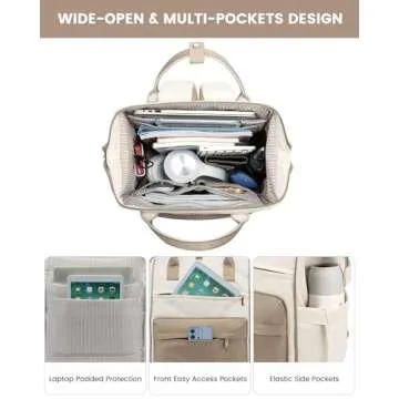 LOVEVOOK Laptop Backpack for Women, 17 Inch Work Teacher Nurse Bag, Large Capacity Business Computer...